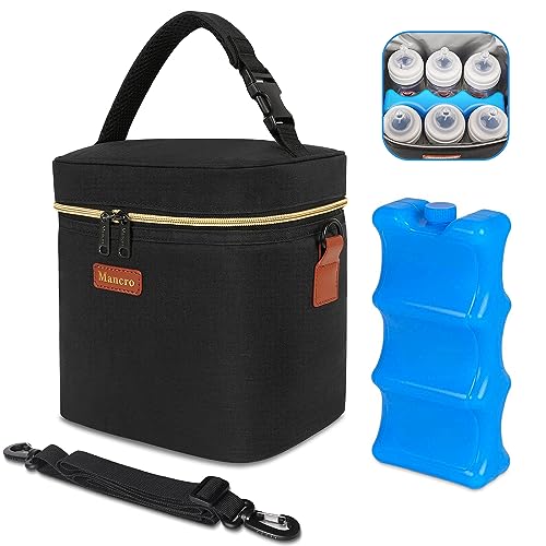 Insulated Baby Bottle Bag, Momcozy Multi-Function Breastmilk Cooler Bag &  Lunch Bag, Fit as Wine Carrier or for Milk Bottles