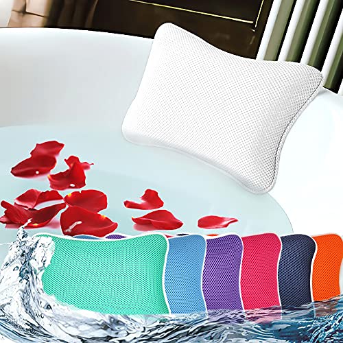 Fairway Finds Bath Pillow with 7 Suction Cups | Full Body Support |  All-Season Comfort | Hanging Hook Design | Quick-Drying | Luxury Bath  Accessories
