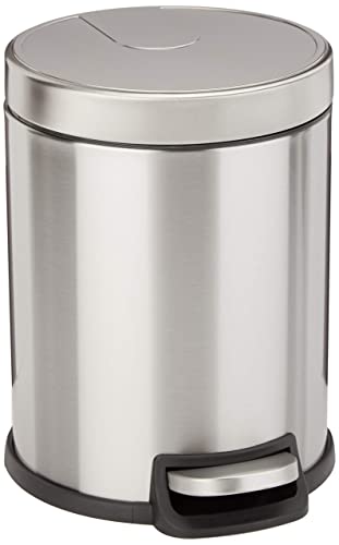 Cesun Small Bathroom Trash Can with Lid Soft Close, Step Pedal, 6