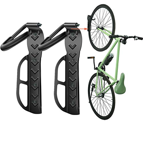 Thinvik 2Pack Bike Wall Mount Hanger Hook Adjustable Bike Rack Wall Hook Foldable Bicycle Wall Mount Stand with Expansion Bolt and Pan Head Screw 