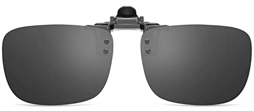 CAXMAN Polarized Flip Up Metal Clip Rimless Sunglasses image