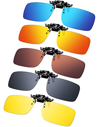 Frienda 5 Pairs Polarized Clip On Sunglasses image