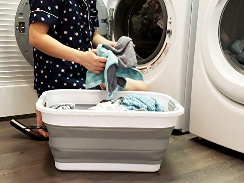 SILICONE COLLAPSIBLE LAUNDRY BASKET FOLDING CLOTH WASHING POP UP STORA –  Quildinc