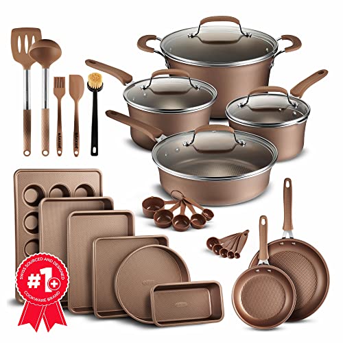 Kitchen Pots and Pans Set Nonstick Induction Cookware Sets -23pc - HomeHero