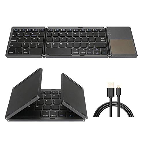 Tek Styz Foldable Bluetooth Keyboard Works for Samsung Galaxy Tab 3 7.0 Dual Mode Bluetooth & USB Wired Rechargable Portable Mini BT Wireless Keyboard with Touchpad Mouse! 