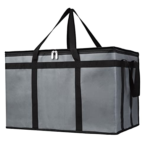 Restaurant Linen Insulated Food Delivery Bag Pan Carrier (Red)