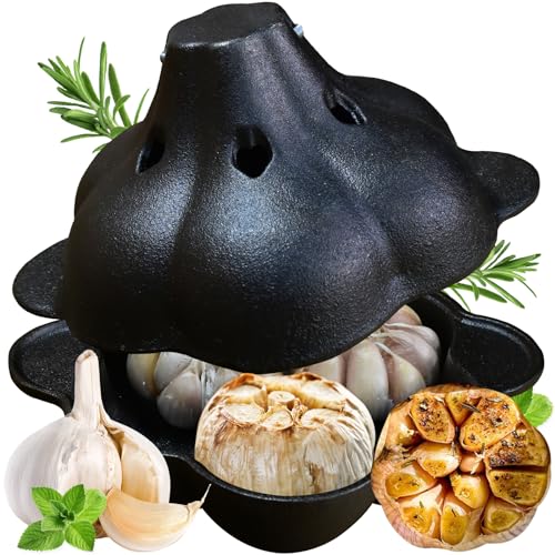 Large Garlic Roaster, Cast Iron Garlic Roaster for Oven Grill, Garlic  Presses Ca