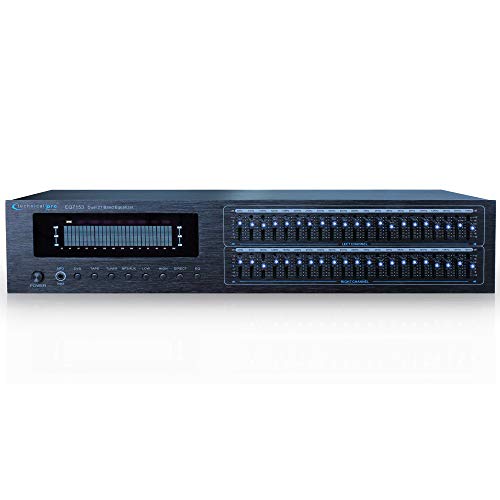 Btuty Audio Equalizer EQ-215 Dual Channel 15-Band Equalizer 1U Rack Mount  2-channel Stereo Graphic Equalizer Stereo Equalizer Graphic Equalizer