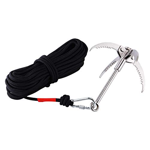  Cyfie Grappling Hook Grapnel Hook, 3-Claw Stainless Steel Tree  Climbing Hook, Brunch Limb Retrieving Removal Hook EDC Tool : Sports &  Outdoors