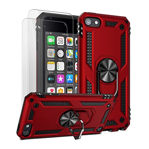 iPod Touch 7/6/5 Case Shockproof Hybrid Rubber Dual Layer Armor Protective Case Cover for Apple iPod Touch 7th/6th/5th Generation Mandala/Galaxy Lamcase for iPod Touch 7th Gen 2019 Case 