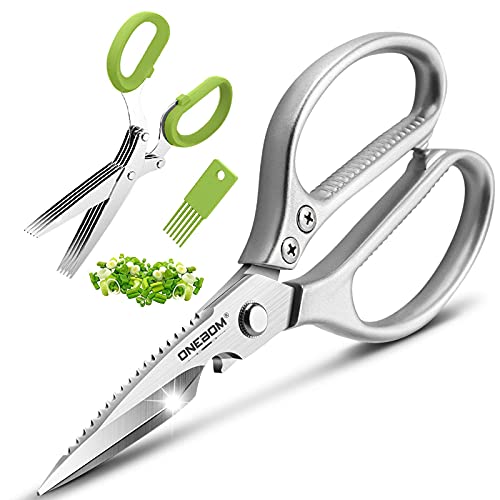 Kitchen Shears, Acelone Premium Heavy Duty Shears Ultra Sharp Stainless  Steel Multi-function Kitchen Scissors for