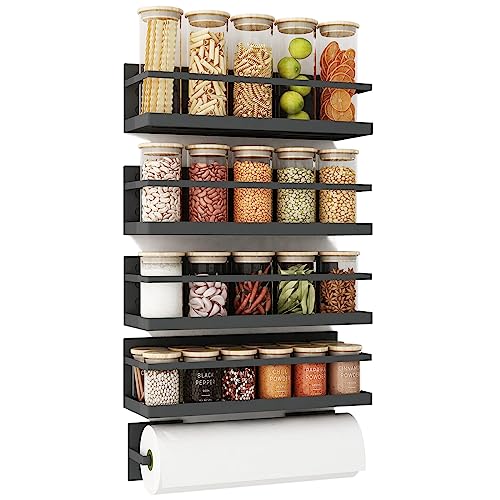 Talented Kitchen 2 Pack Spice Rack Organizer With 24 Glass Spice