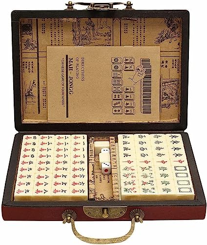 American Mahjong Set Complete Mah Jongg Game Set by Mose Cafolo - Red