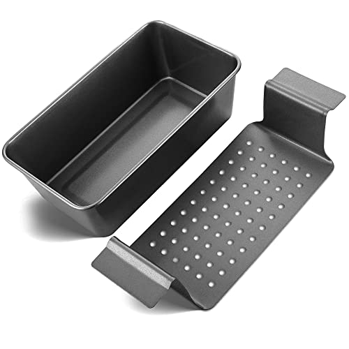 Healthy Nonstick Meatloaf Pan with Drain Tray Lifting Trivet Bakeware  Roaster Pan Kitchen – the best products in the Joom Geek online store