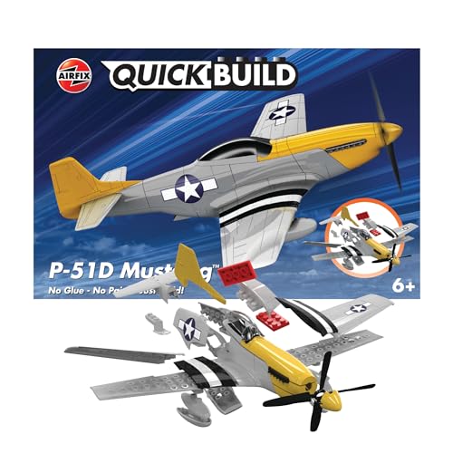 Airfix Quickbuild P-51D Mustang Brick Building Plastic Kit image