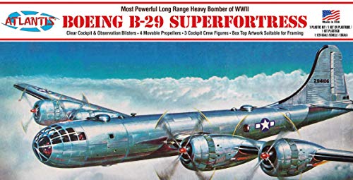 Atlantis B-29 Superfortress Plastic kit Made in The USA 1:120 Scale WWII Bomber image