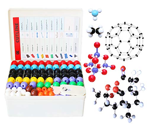 Swpeet 200 Pcs Molecular Model Kit for Organic and Inorganic Chemistry 83 Atoms & 116 Links & 1 Short link remover tool Chemistry Molecular Model Student and Teacher Set