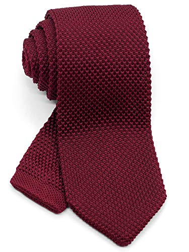 Orange Label  knit silk tie, Handmade in Germany, burgundy – Amidé Hadelin