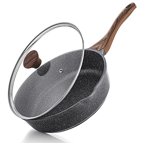 ROCKURWOK 3 Pcs Frying Pan Set, Hard Ceramic Nonstick Cookware Set,  8in/10in Omelet Pan, 12in Skillet, Inducton, Dishwasher & Ovens Safe, Free  of PFAS