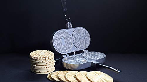MasterChef Pizzelle Maker - Non-stick Electric Cookie Baker Press