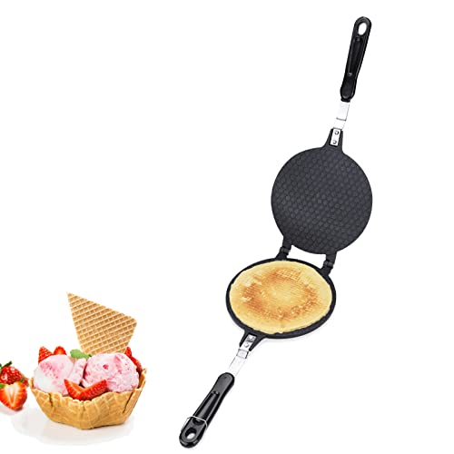 HERCHR cast iron waffle maker, non-stick aluminum stovetop