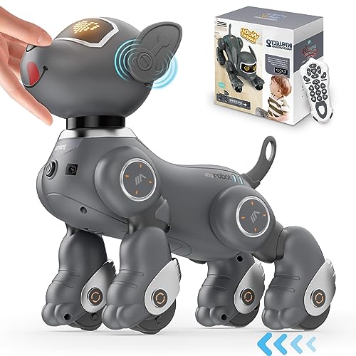 YIMAN Remote Control Robot Dog Toy, Programmable Interactive