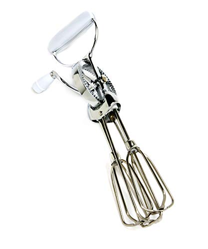 Harold Import Hand Held Rotary Egg Mixing Beater Scramble Deluxe Chrome New 