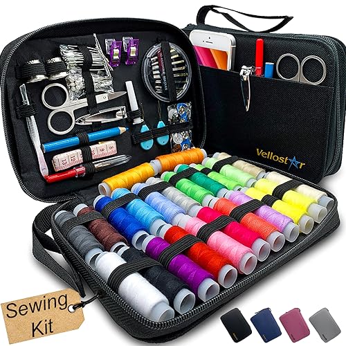  JUNING Sewing Kit with Case Portable Sewing Supplies