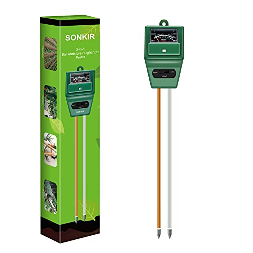 XLUX T10 Soil Moisture Sensor Meter - Soil Water Monitor, Hydrometer for  Gardening, Farming, No Batteries Required