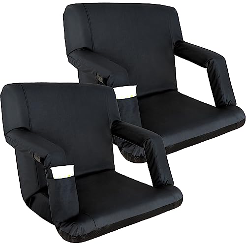 SM SunniMix 2X Portable Stadium Seat Cushion Bench Bleachers with for Travel
