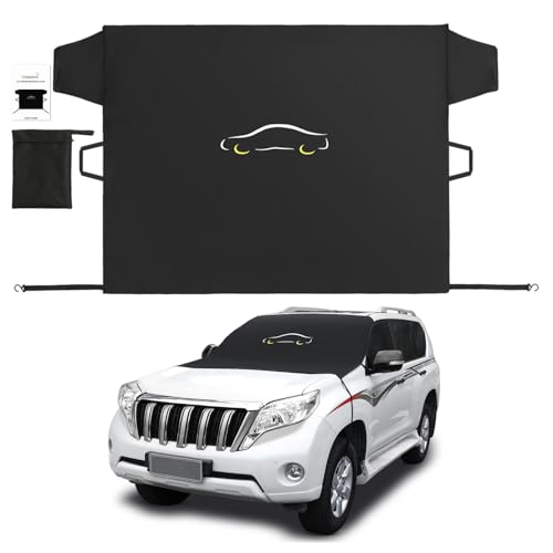ASZ Car Windshield Cover for Ice and Snow, Car Windshield Snow Cover with  Side Mirror Covers & Magnet Embedded, Thickened Car Snow Cover - Fits Most