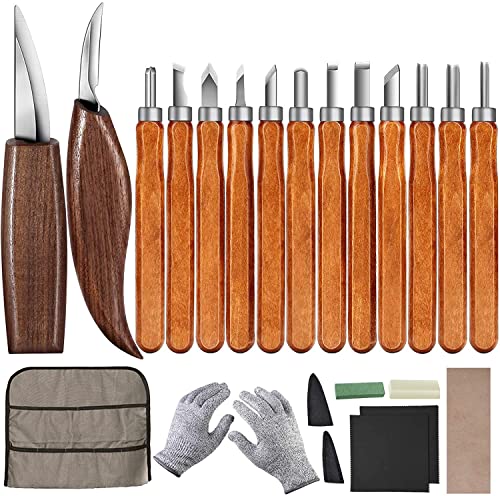 Waycom Wood Carving Whittling Knives Set With Deluxe Felt L. 