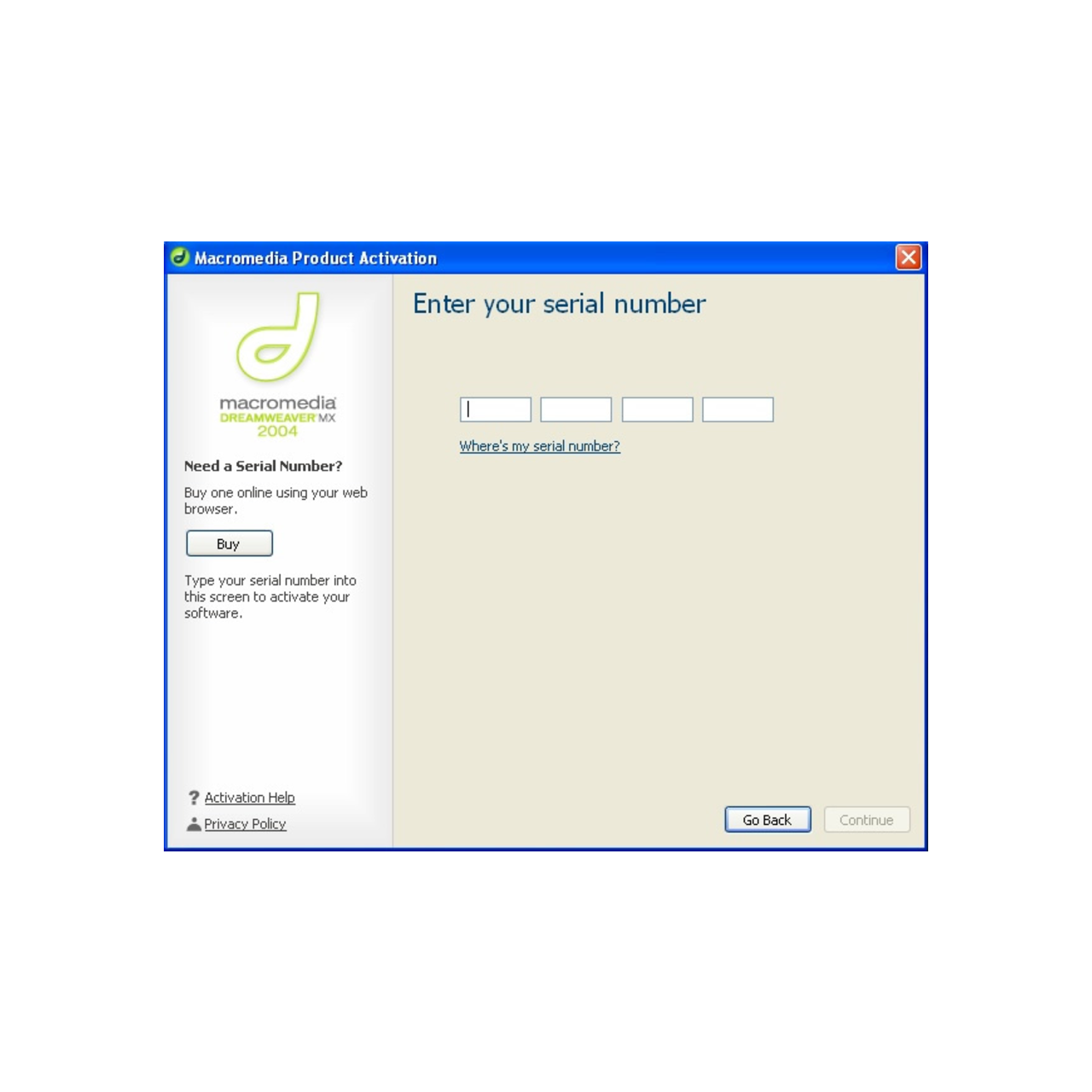 how to find adobe fireworks serial number