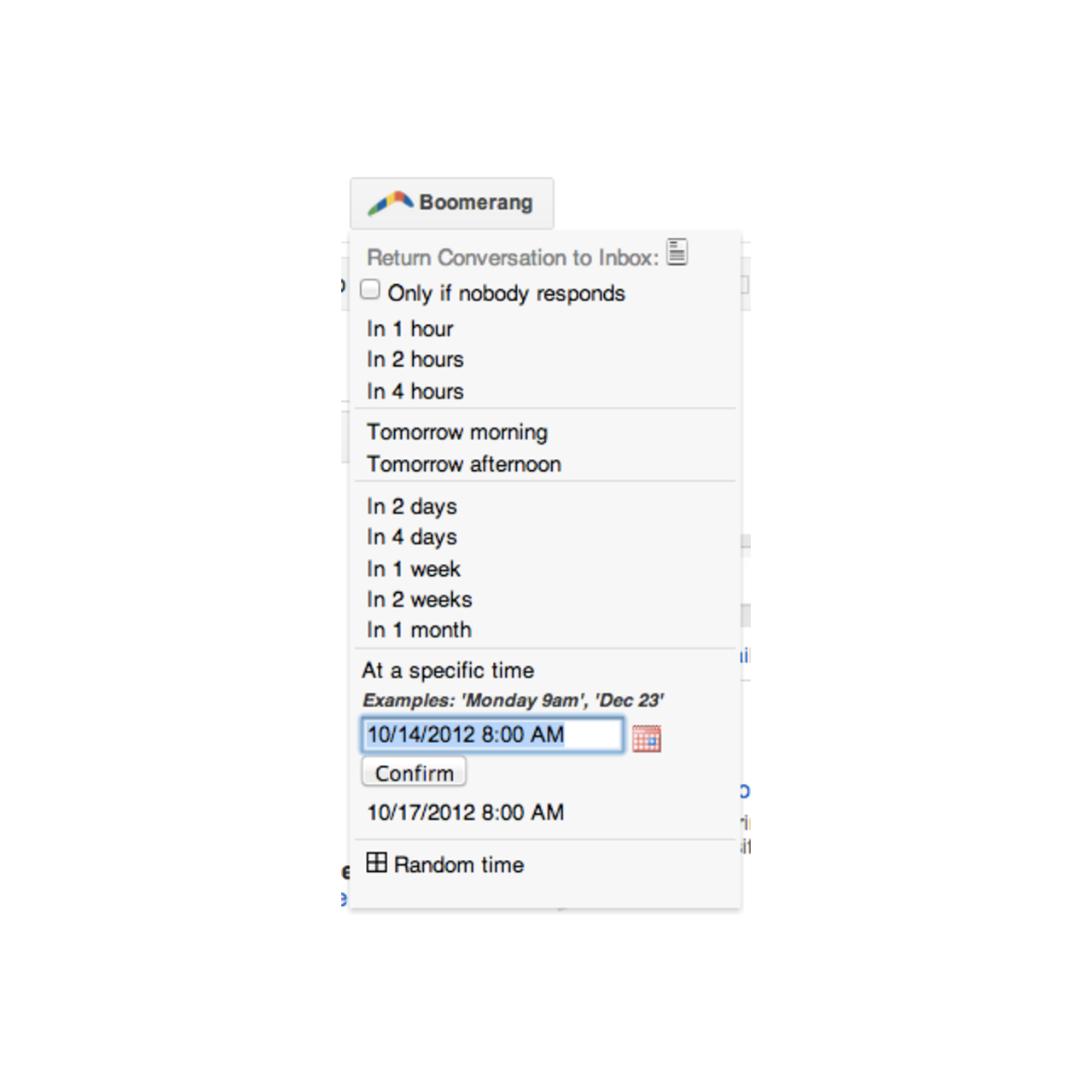 boomerang for gmail issues