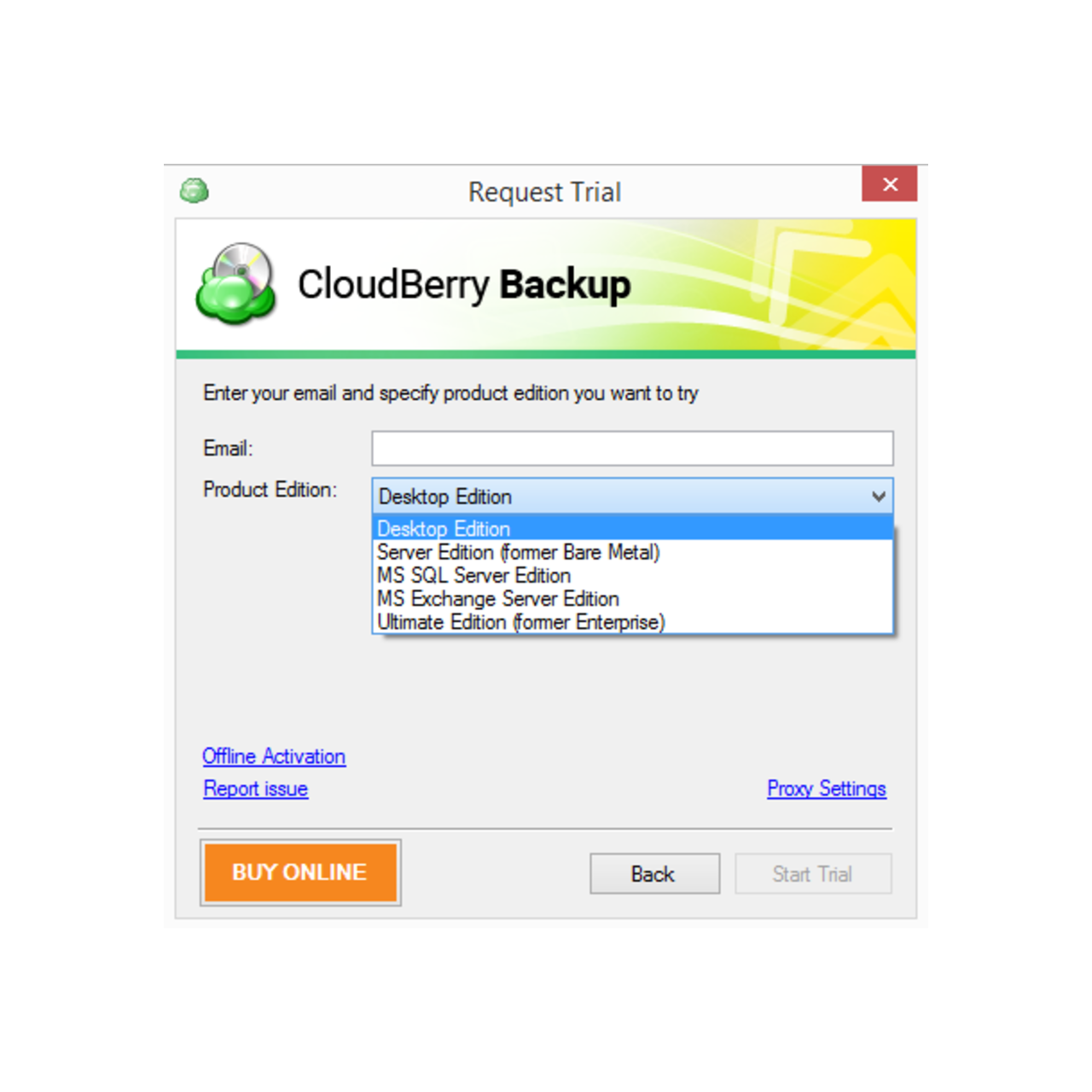 10 meg increments for cloudberry backup