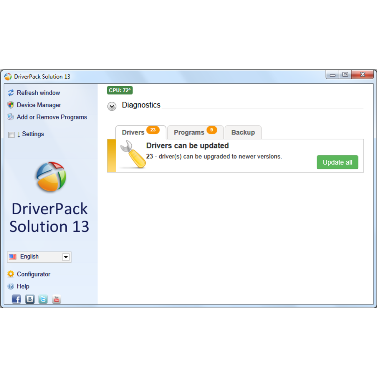 last version of driverpack solution