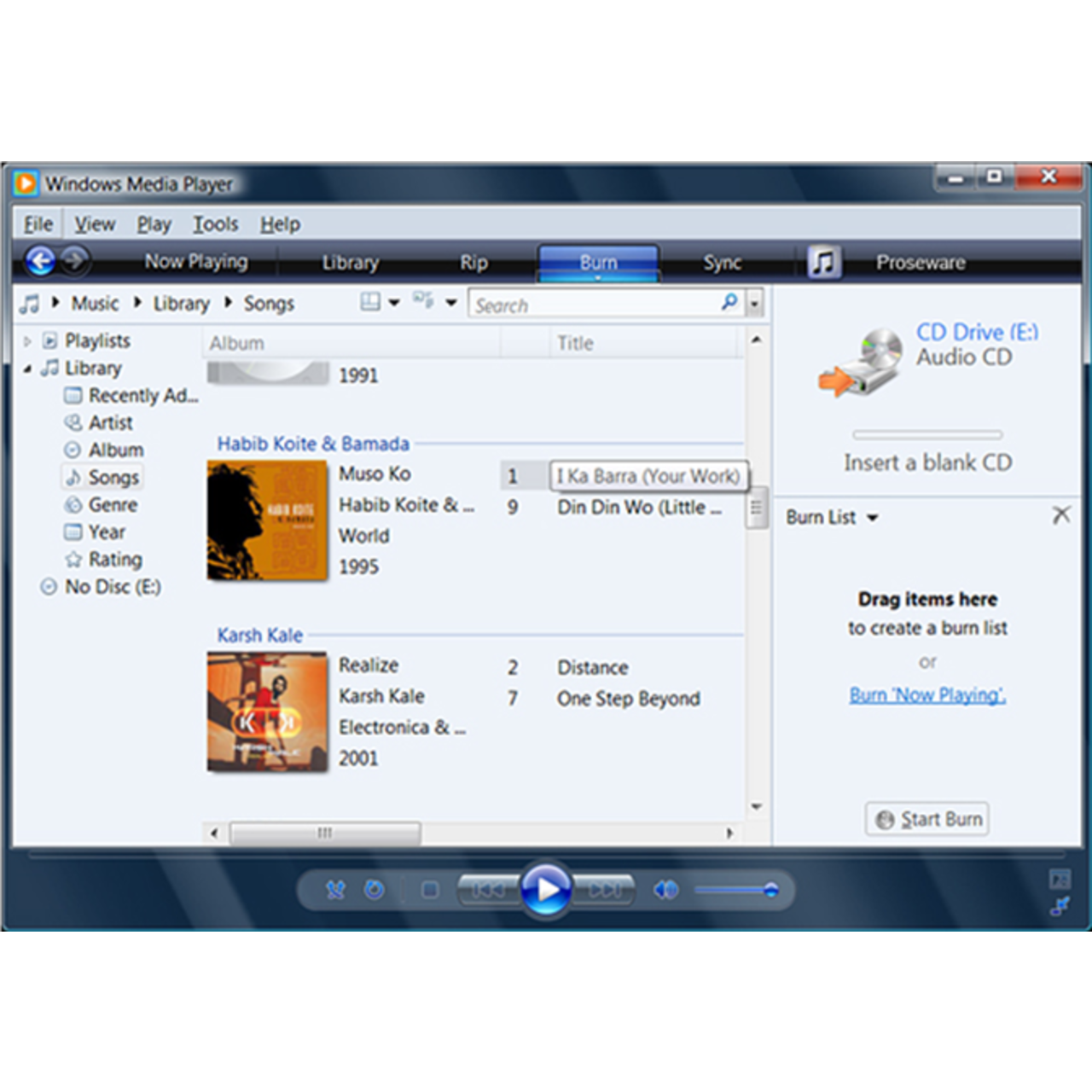 best free media player for windows 10 burn cd