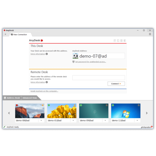 anydesk on web