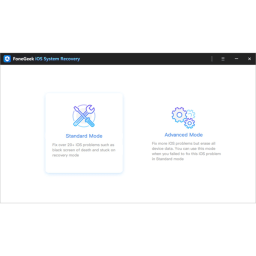 FoneGeek iOS System Recovery screenshot 1