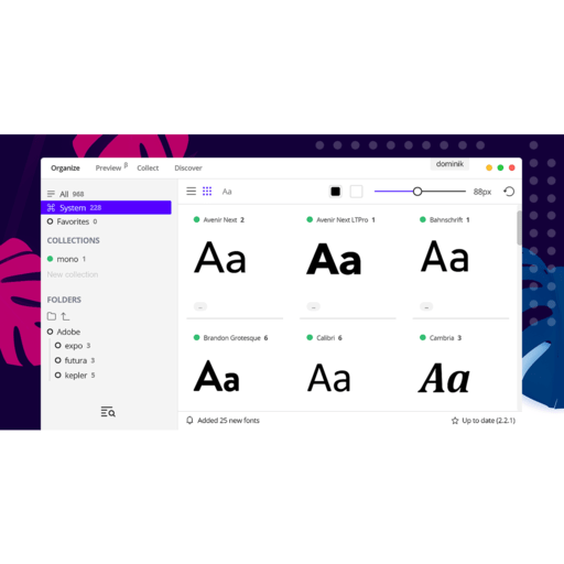fontbase fonts not available in adobe
