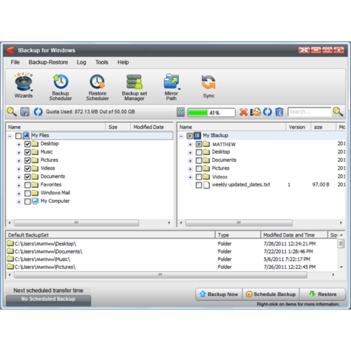 ibackup drive sharing files