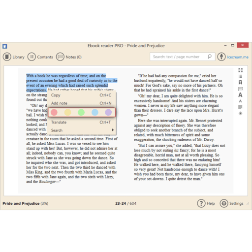 IceCream Ebook Reader 6.42 Pro free instal