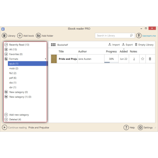 IceCream Ebook Reader 6.37 Pro for windows download free
