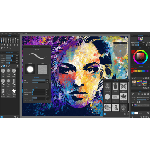 Rebelle  real media paint software