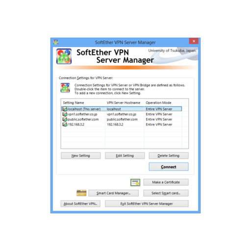 softether vpn server list