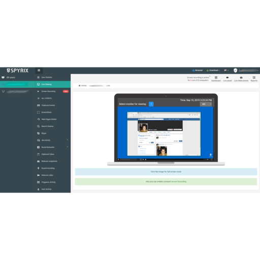Spyrix Personal Monitor screenshot 1