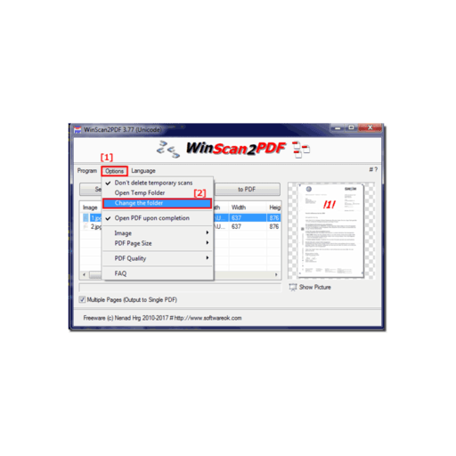 WinScan2PDF 8.61 for windows download free